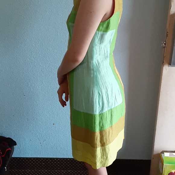 Tracey Reese Rainbow Colored Dress Size 2 - Picture 4 of 4